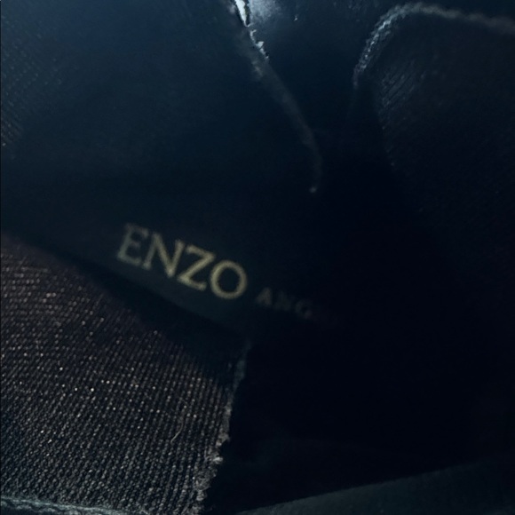 Enzo Angiolini Black Leather Heeled Bootie - Picture 6 of 7